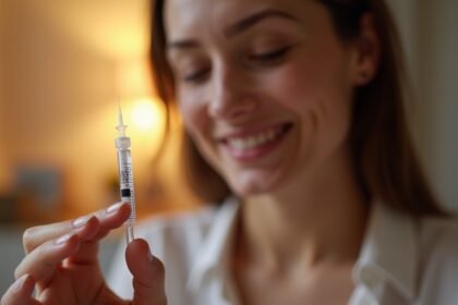 Ovitrelle injekció: nő, aki készül az injekciózásra